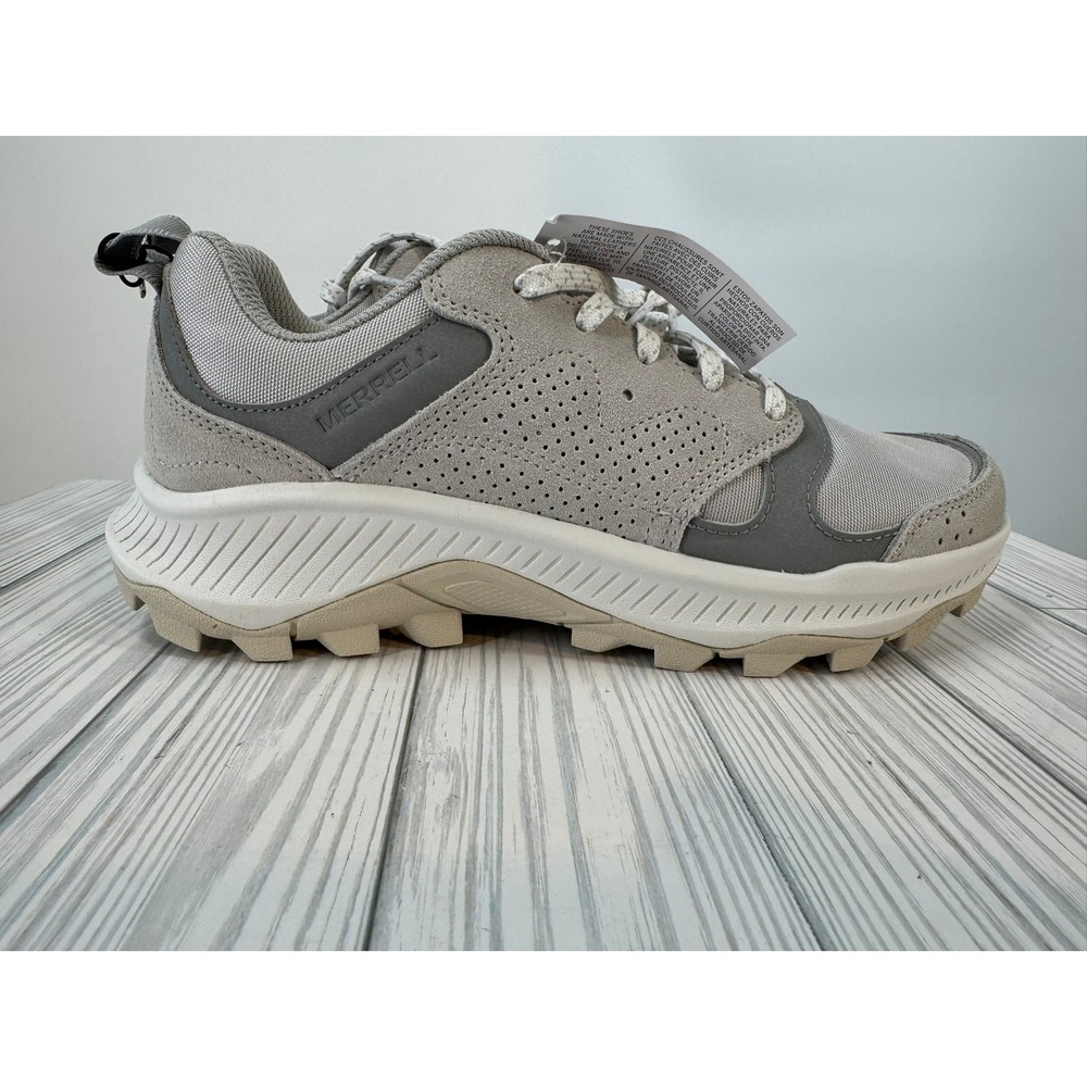 Merrell Tempo Sol Pigeon Grey Suede Mesh‎ Low Hiking Outdoor Shoes Women's 8